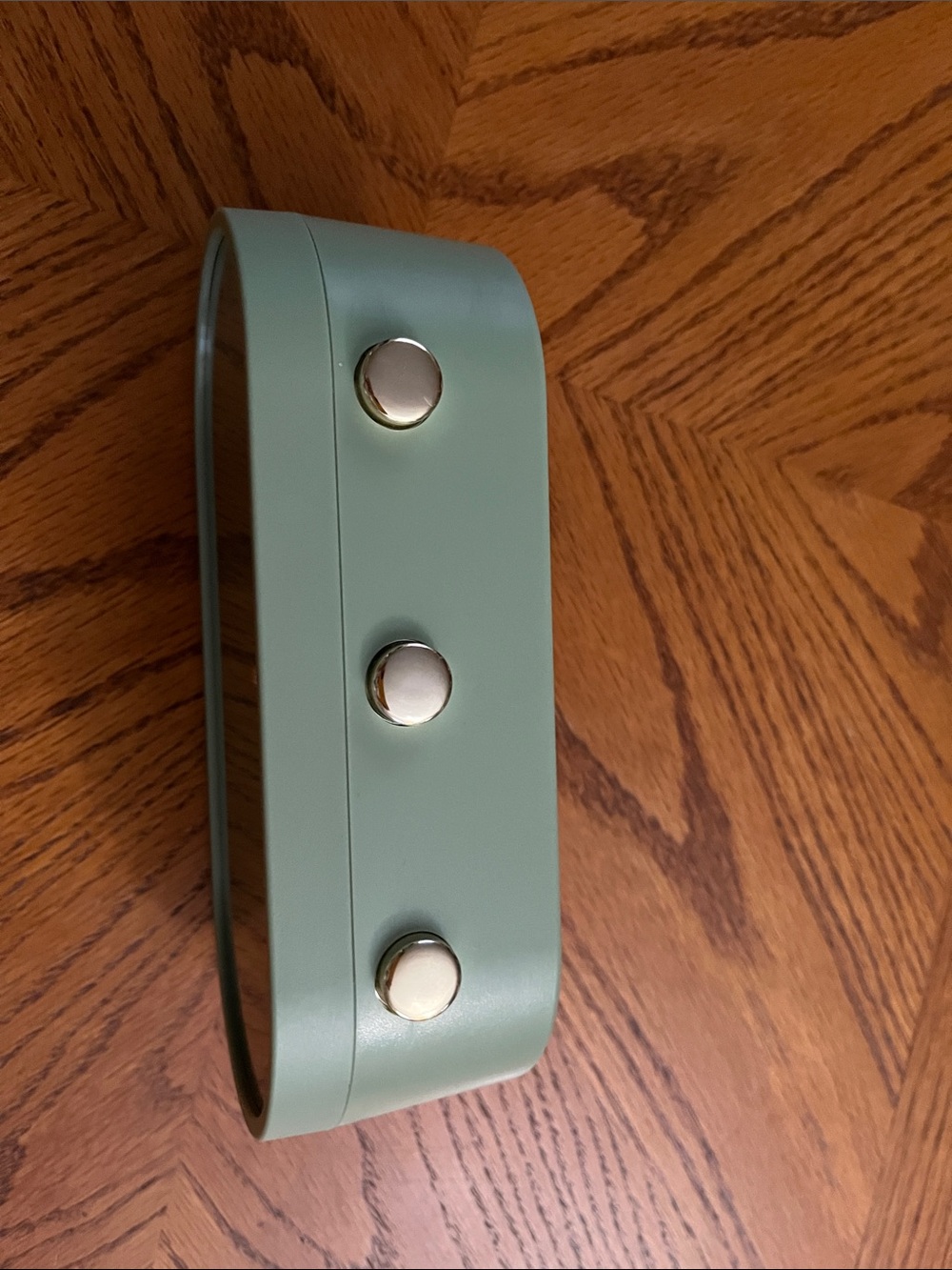 XO Poppy Retro Mint Flip Calendar Clock with alarm - Mint Green - Picture 2 of 3